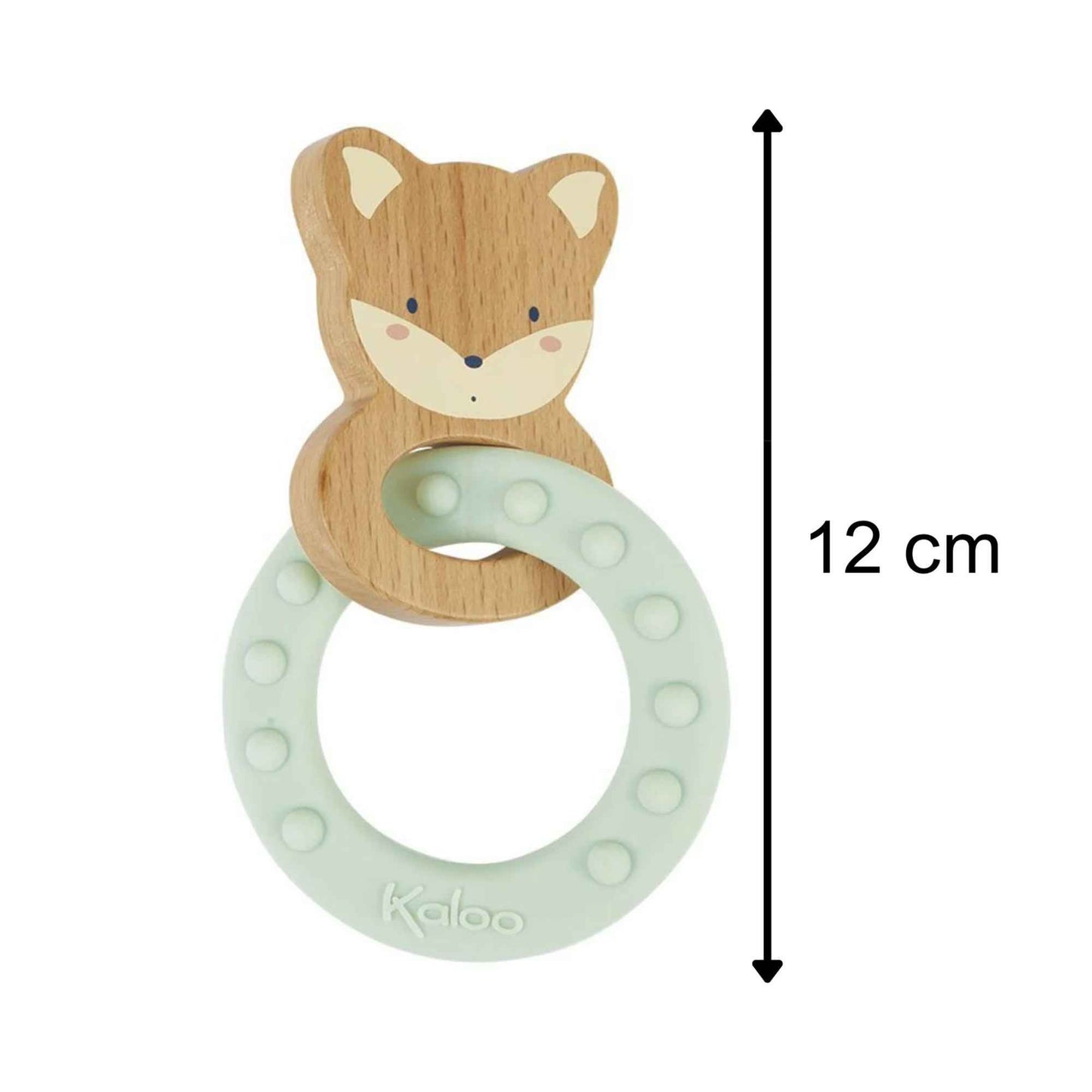 Kaloo My Fox Silicone Teething Ring Green