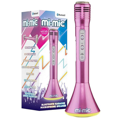 Mi-Mic Karaoke Microphone Speaker with Wireless Bluetooth and LED Lights