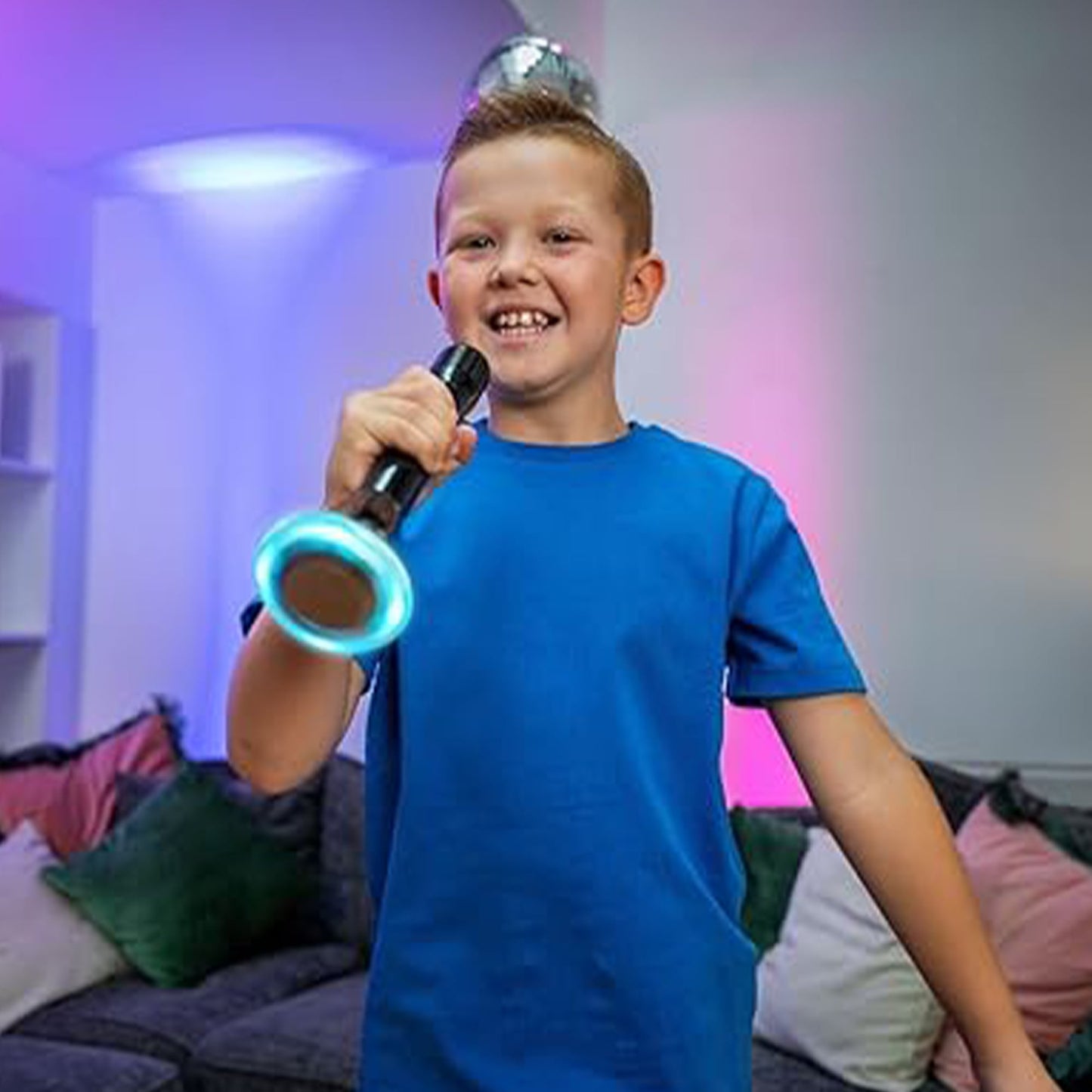 Mi-Mic Karaoke Microphone Speaker with Wireless Bluetooth and LED Lights