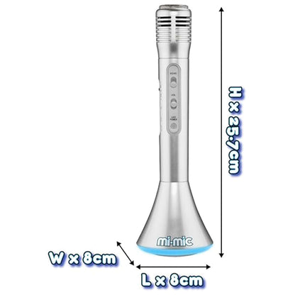 Mi-Mic Karaoke Microphone Speaker with Wireless Bluetooth and LED Lights