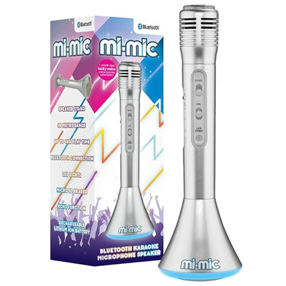 Mi-Mic Karaoke Microphone Speaker with Wireless Bluetooth and LED Lights