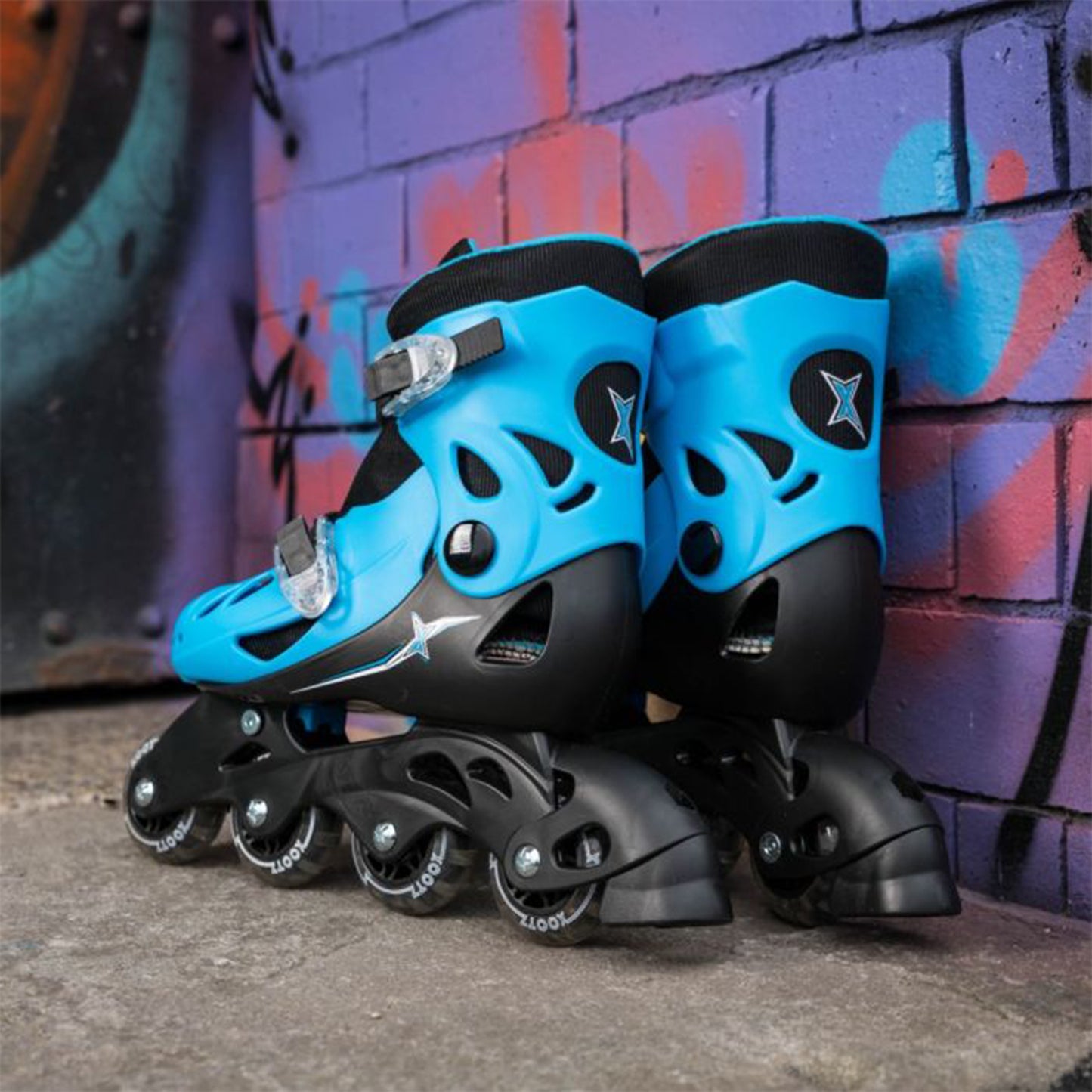 XOOTZ® Inline Roller Skates Blue (Small) 4 Wheels Skates