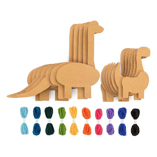 Made It! Yarn Animal Craft Kits For Kids decorate and wrap like pom-poms - DINOSAUR