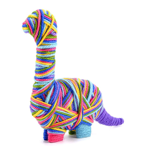 Made It! Yarn Animal Craft Kits For Kids decorate and wrap like pom-poms - DINOSAUR